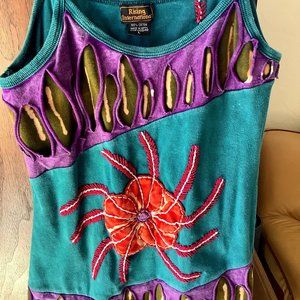 Rising International shirt from Nepal- tank Eco-FR